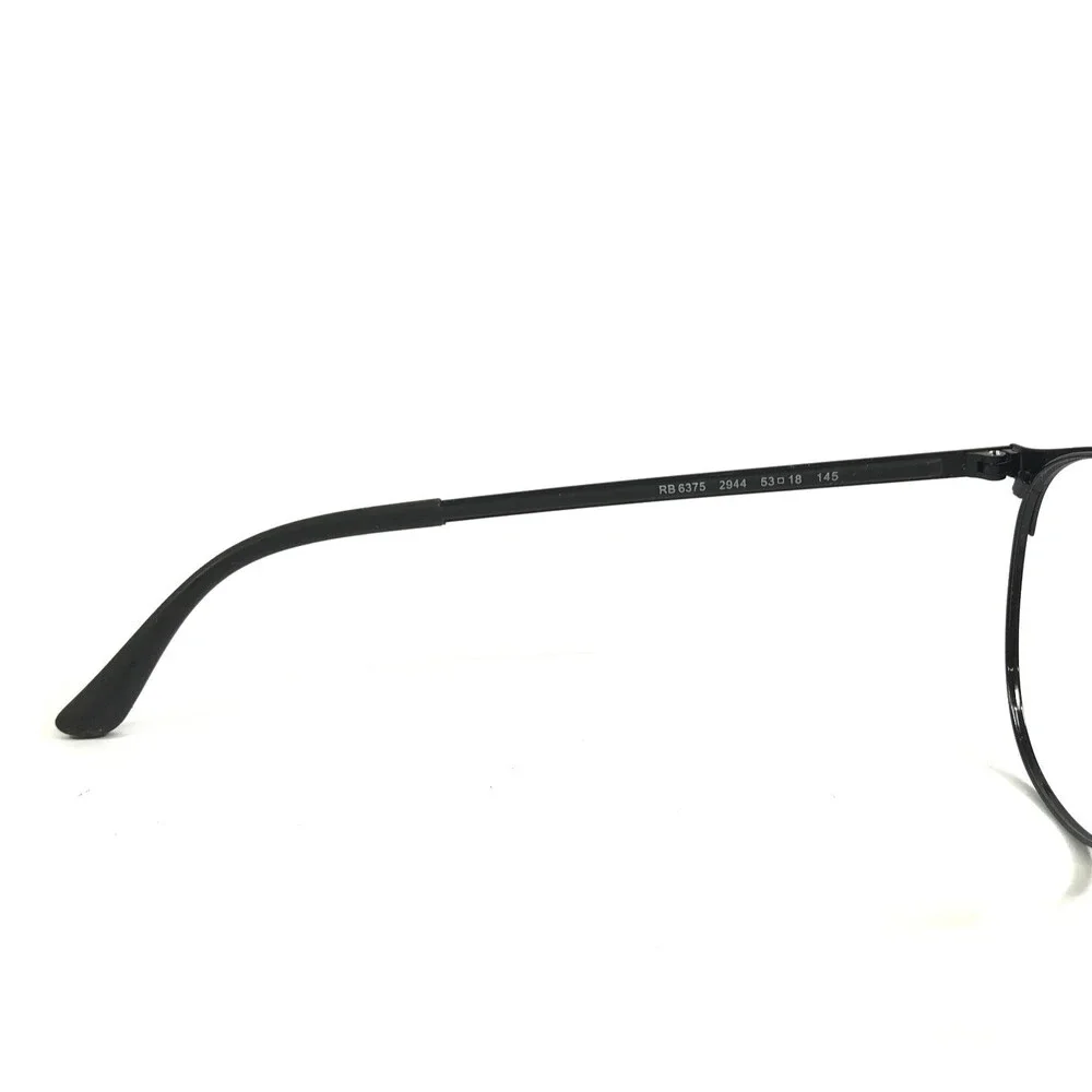 Ray-Ban Eyeglasses Frames RB6375 2944 Polished Black Round Full Rim 53-18-145